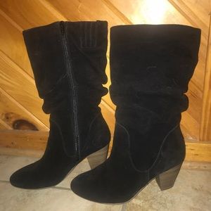 Mid Calf Black Boots 8.5